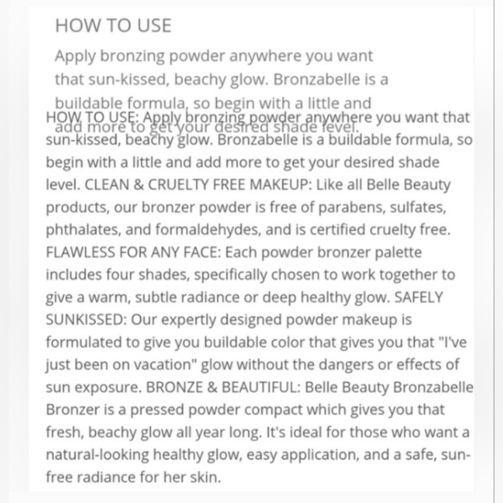 Belle Beauty Bronzabelle Bronzer Highlighter In 'Ray Of Sunshine'. New - Picture 5 of 5